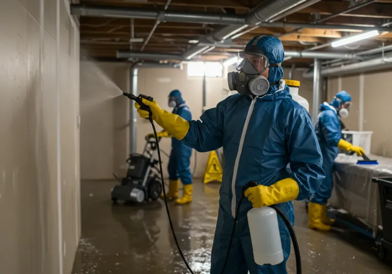 Basement Sanitization and Antimicrobial Treatment process in Coal City, WV